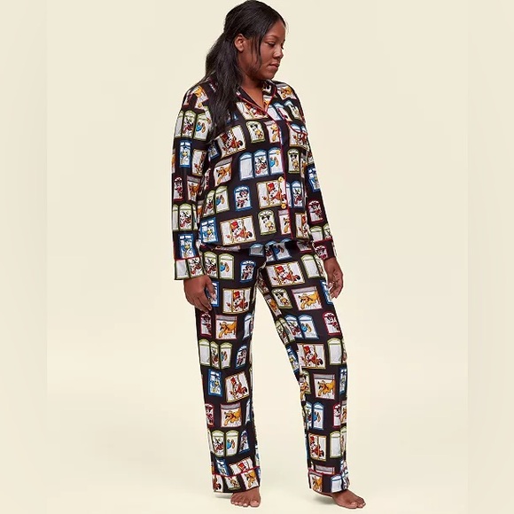 Disney Black Multicolor Character Pajama Set - Picture 2 of 11